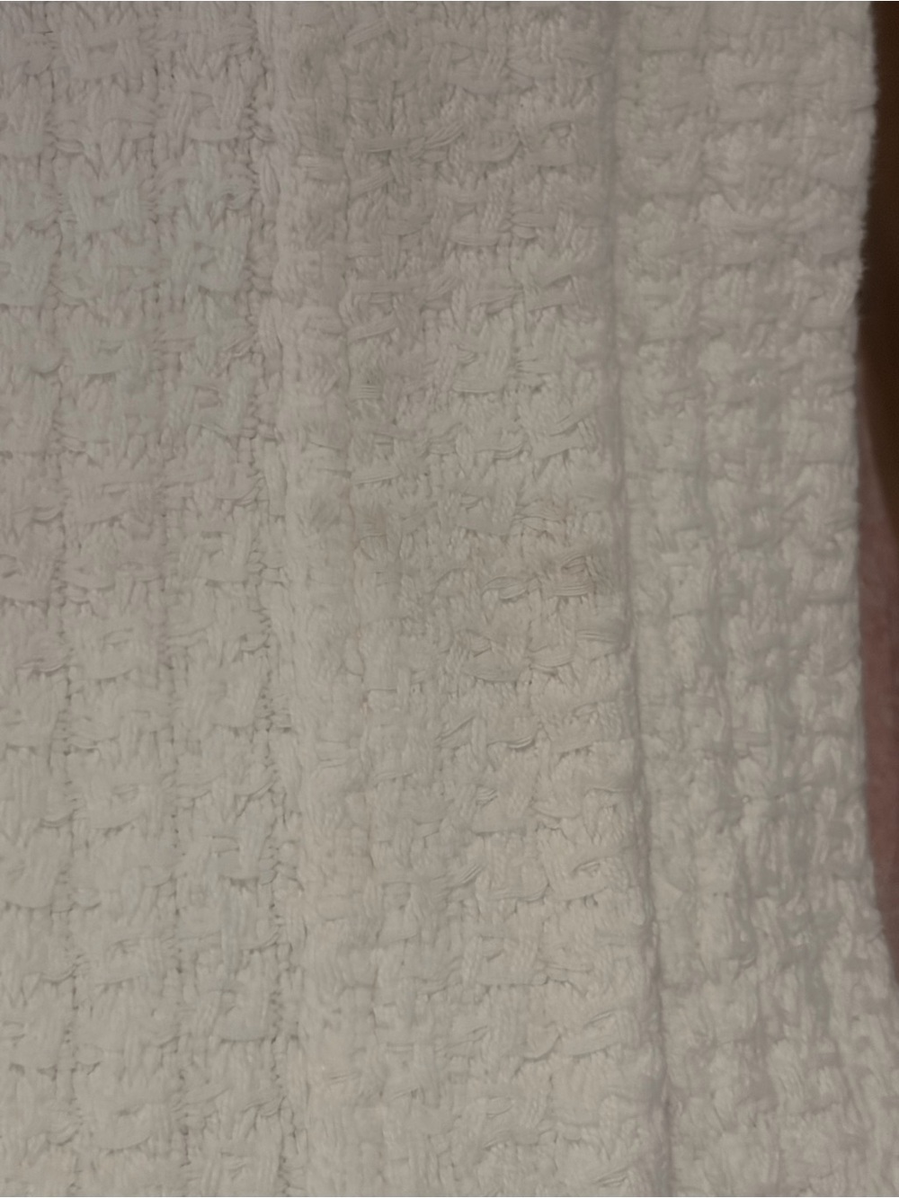 Boll & Branch Modern Crochet Bed Blanket White F/Q - Picture 6 of 6